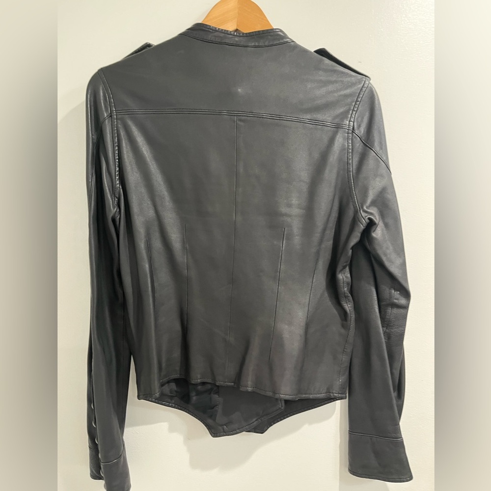 Joie Black Lamb Leather‎ Jacket Sz. M - Picture 3 of 10